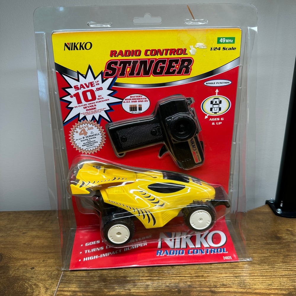 Nikko Radio Control Stinger RC Car Yellow 1/24 Scale Vintage 49MHz 24625 New
